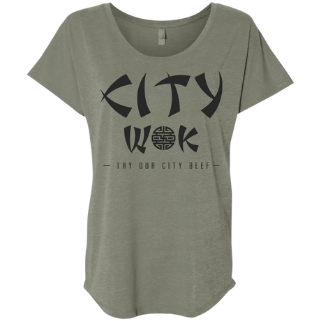 T-Shirts Venetian Grey / X-Small City Wok Triblend Dolman Sleeve