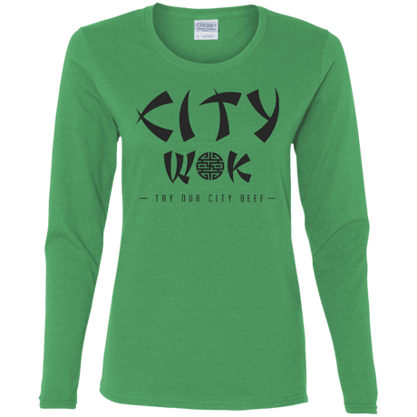 T-Shirts Irish Green / S City Wok Women's Long Sleeve T-Shirt