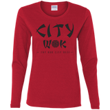 T-Shirts Red / S City Wok Women's Long Sleeve T-Shirt