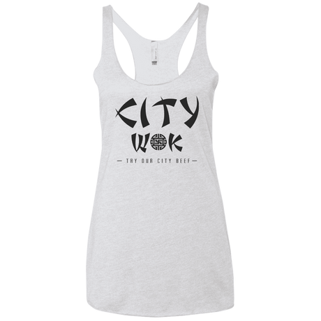 T-Shirts Heather White / X-Small City Wok Women's Triblend Racerback Tank