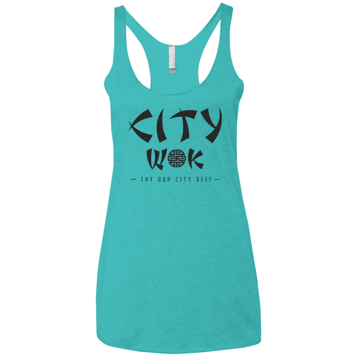 T-Shirts Tahiti Blue / X-Small City Wok Women's Triblend Racerback Tank