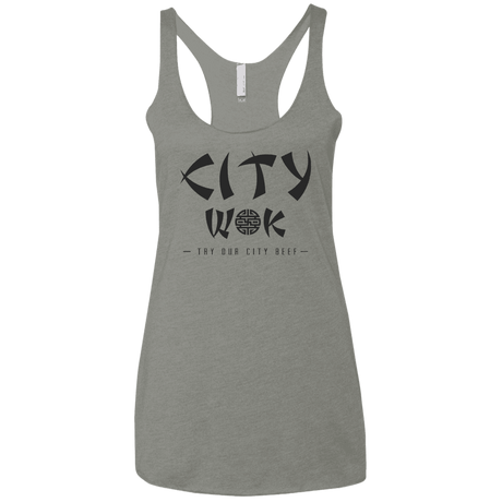 T-Shirts Venetian Grey / X-Small City Wok Women's Triblend Racerback Tank