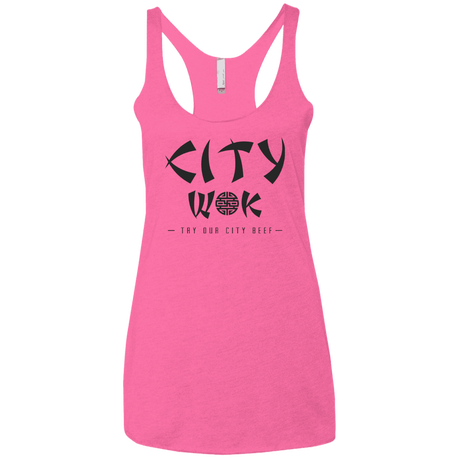 T-Shirts Vintage Pink / X-Small City Wok Women's Triblend Racerback Tank