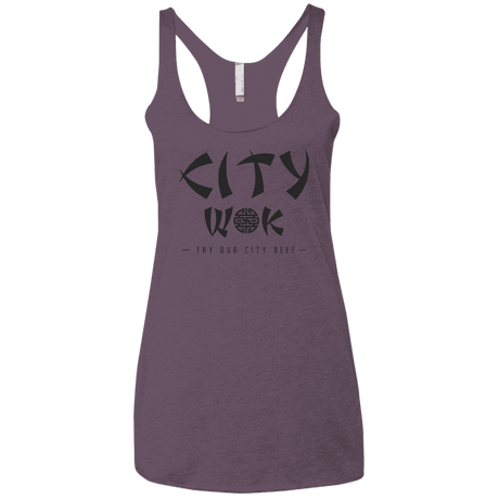 T-Shirts Vintage Purple / X-Small City Wok Women's Triblend Racerback Tank
