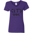 T-Shirts Purple / S City Wok Women's V-Neck T-Shirt