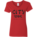 T-Shirts Red / S City Wok Women's V-Neck T-Shirt