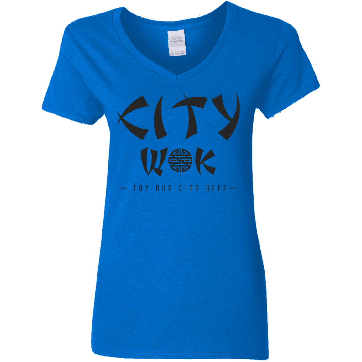 T-Shirts Royal / S City Wok Women's V-Neck T-Shirt