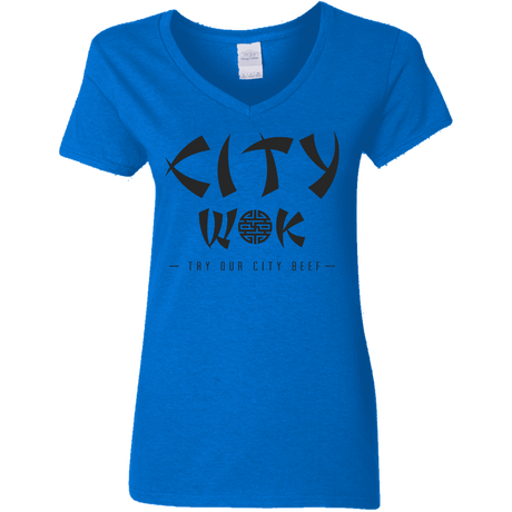 T-Shirts Royal / S City Wok Women's V-Neck T-Shirt