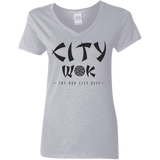 T-Shirts Sport Grey / S City Wok Women's V-Neck T-Shirt