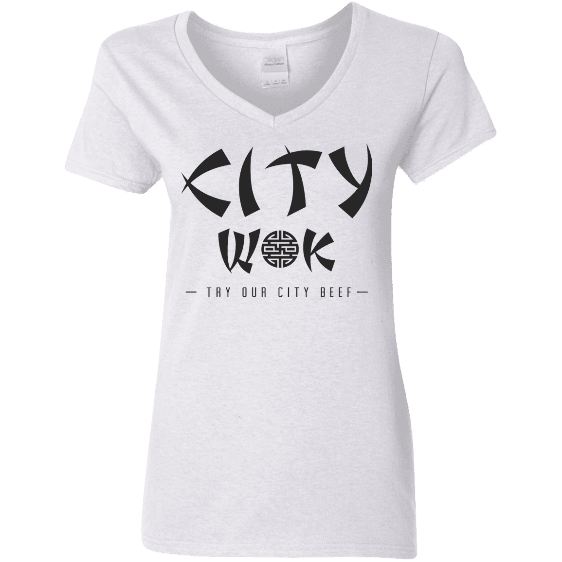 T-Shirts White / S City Wok Women's V-Neck T-Shirt