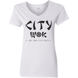 T-Shirts White / S City Wok Women's V-Neck T-Shirt