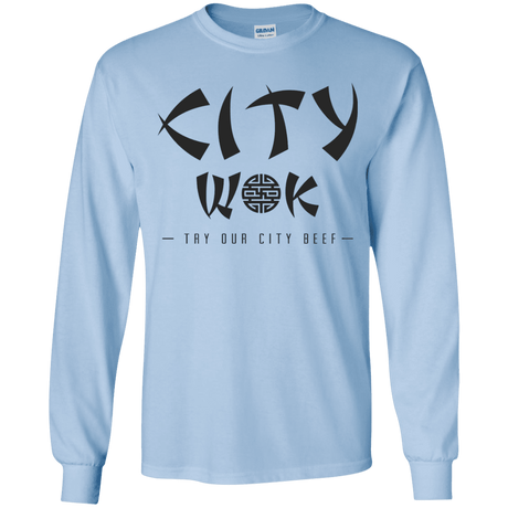 T-Shirts Light Blue / YS City Wok Youth Long Sleeve T-Shirt
