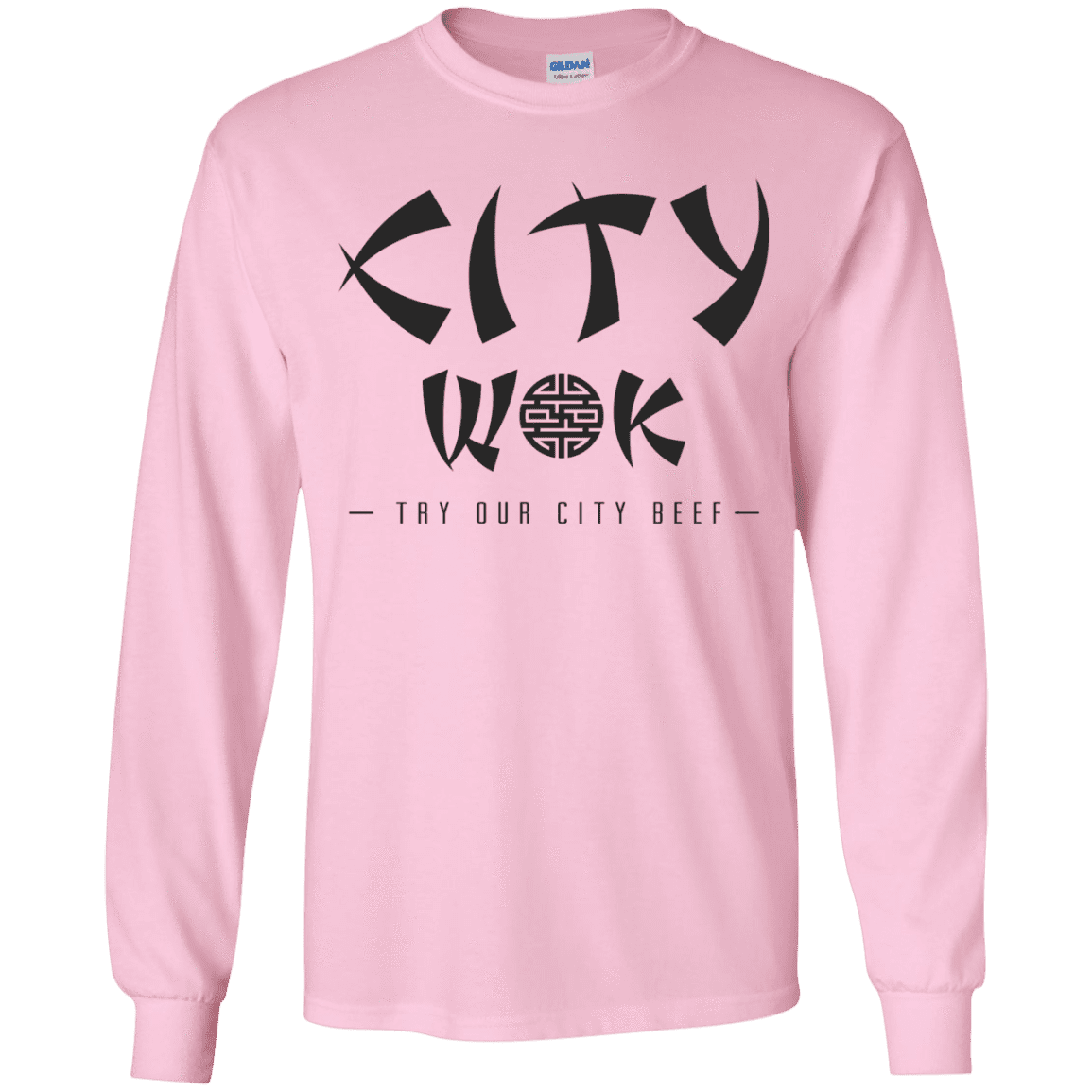 T-Shirts Light Pink / YS City Wok Youth Long Sleeve T-Shirt