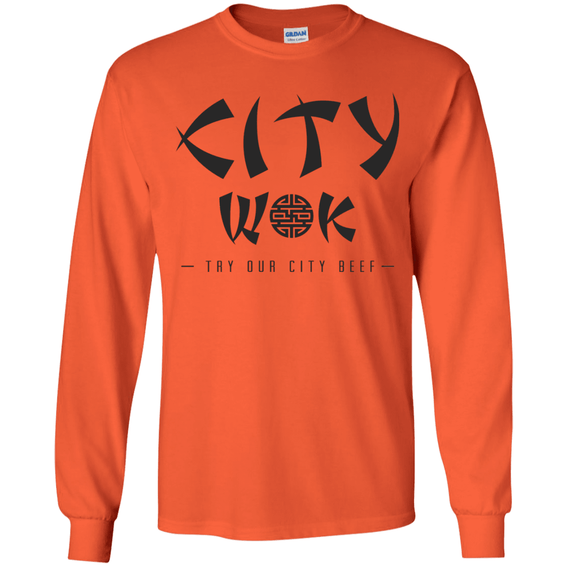 T-Shirts Orange / YS City Wok Youth Long Sleeve T-Shirt