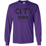 T-Shirts Purple / YS City Wok Youth Long Sleeve T-Shirt
