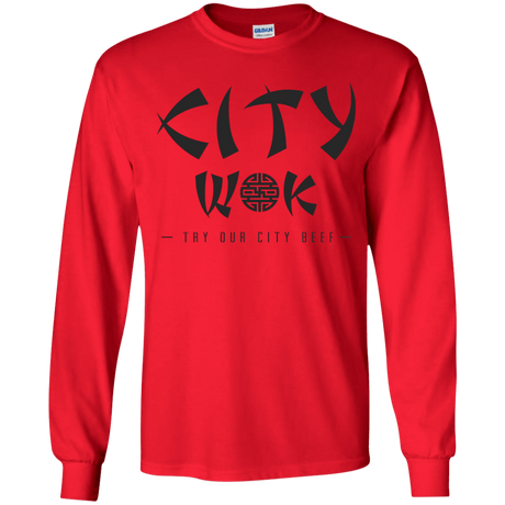 T-Shirts Red / YS City Wok Youth Long Sleeve T-Shirt
