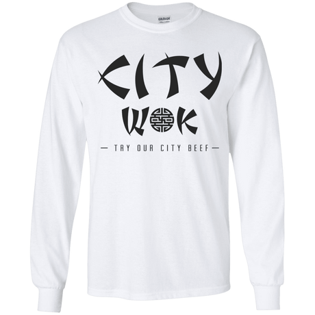 T-Shirts White / YS City Wok Youth Long Sleeve T-Shirt