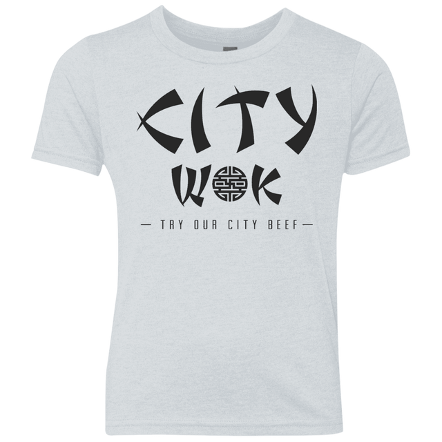 T-Shirts Heather White / YXS City Wok Youth Triblend T-Shirt