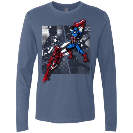 T-Shirts Indigo / Small CIVIL WAR Men's Premium Long Sleeve