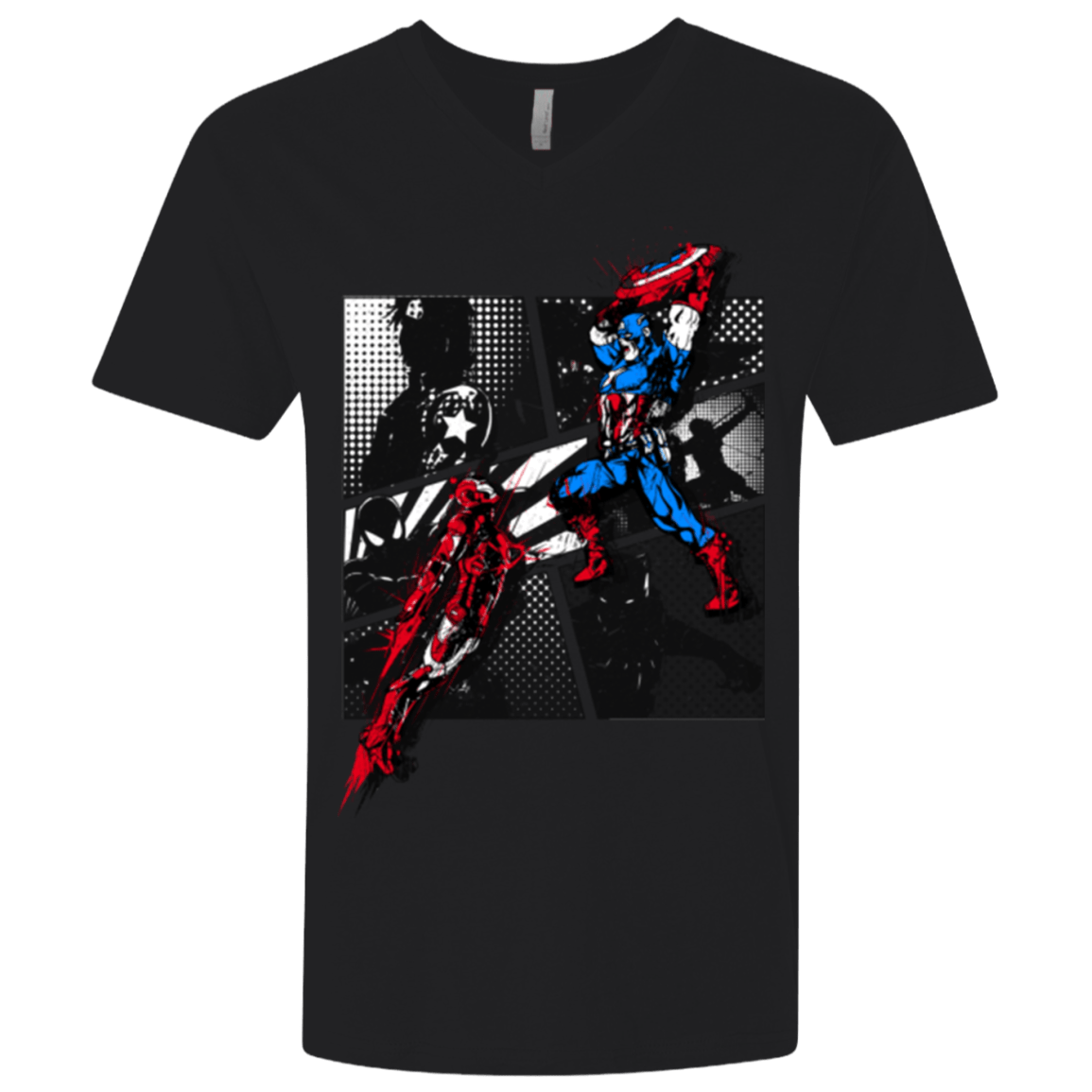 T-Shirts Black / X-Small CIVIL WAR Men's Premium V-Neck