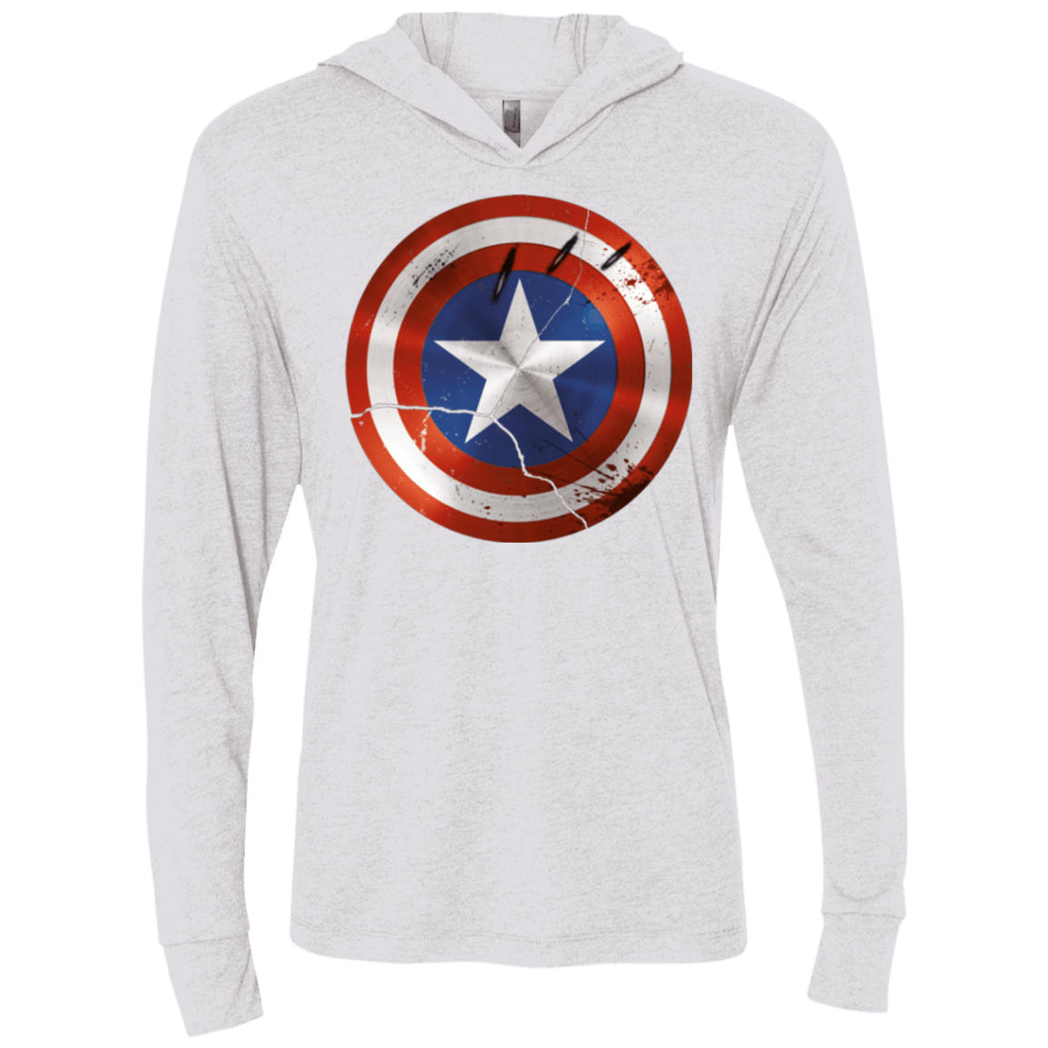 T-Shirts Heather White / X-Small Civil War Triblend Long Sleeve Hoodie Tee