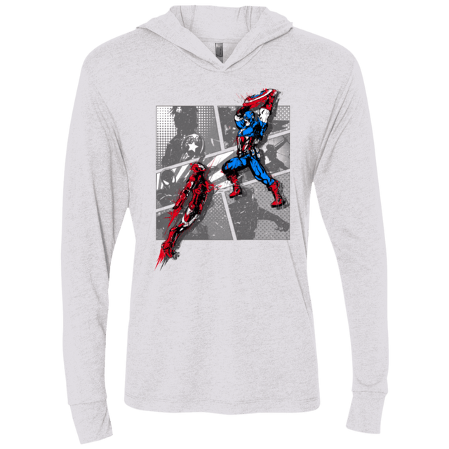 T-Shirts Heather White / X-Small CIVIL WAR Triblend Long Sleeve Hoodie Tee