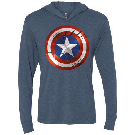 T-Shirts Indigo / X-Small Civil War Triblend Long Sleeve Hoodie Tee