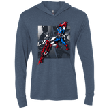T-Shirts Indigo / X-Small CIVIL WAR Triblend Long Sleeve Hoodie Tee
