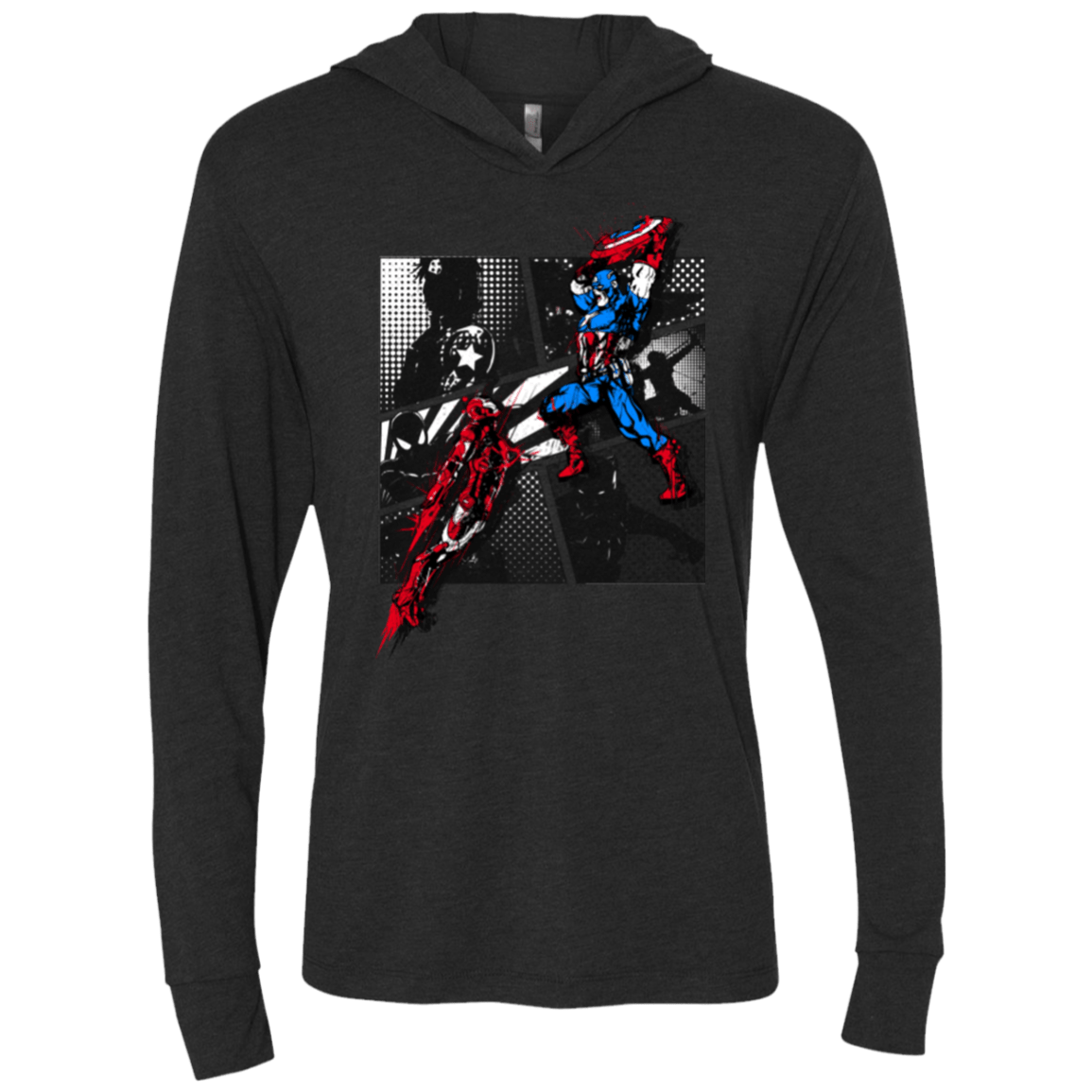 T-Shirts Vintage Black / X-Small CIVIL WAR Triblend Long Sleeve Hoodie Tee