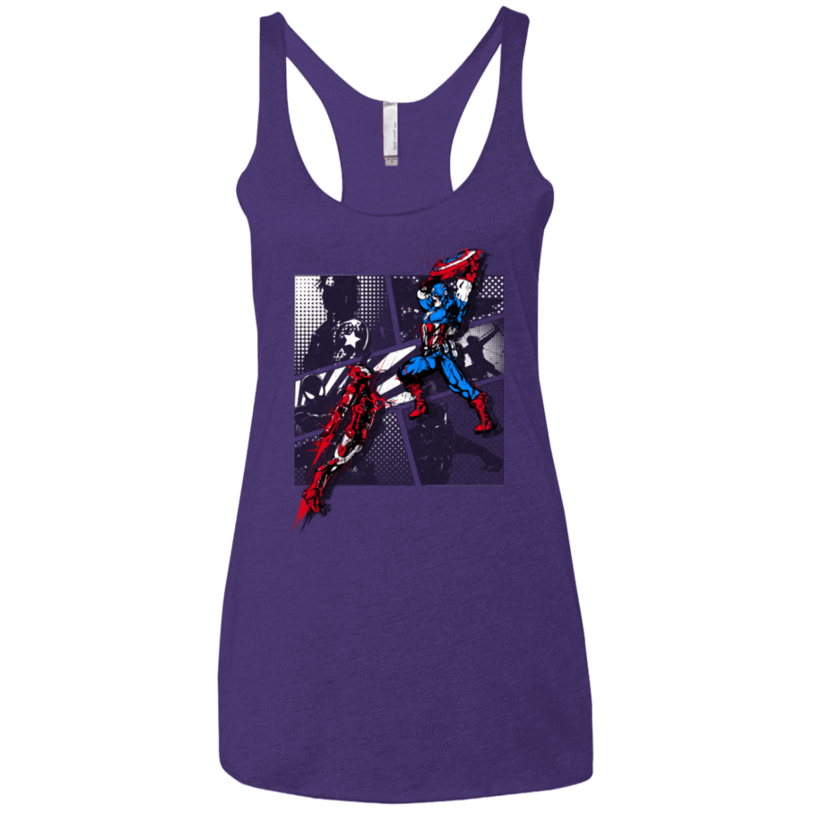 T-Shirts Purple / X-Small CIVIL WAR Women's Triblend Racerback Tank