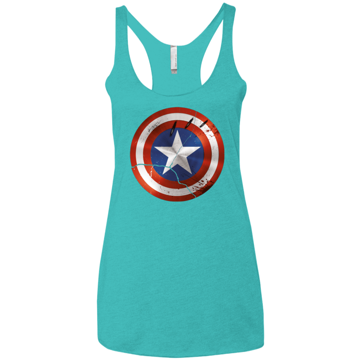 T-Shirts Tahiti Blue / X-Small Civil War Women's Triblend Racerback Tank