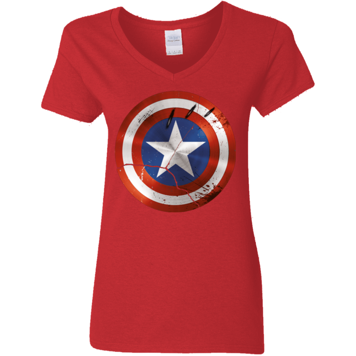 T-Shirts Red / S Civil War Women's V-Neck T-Shirt