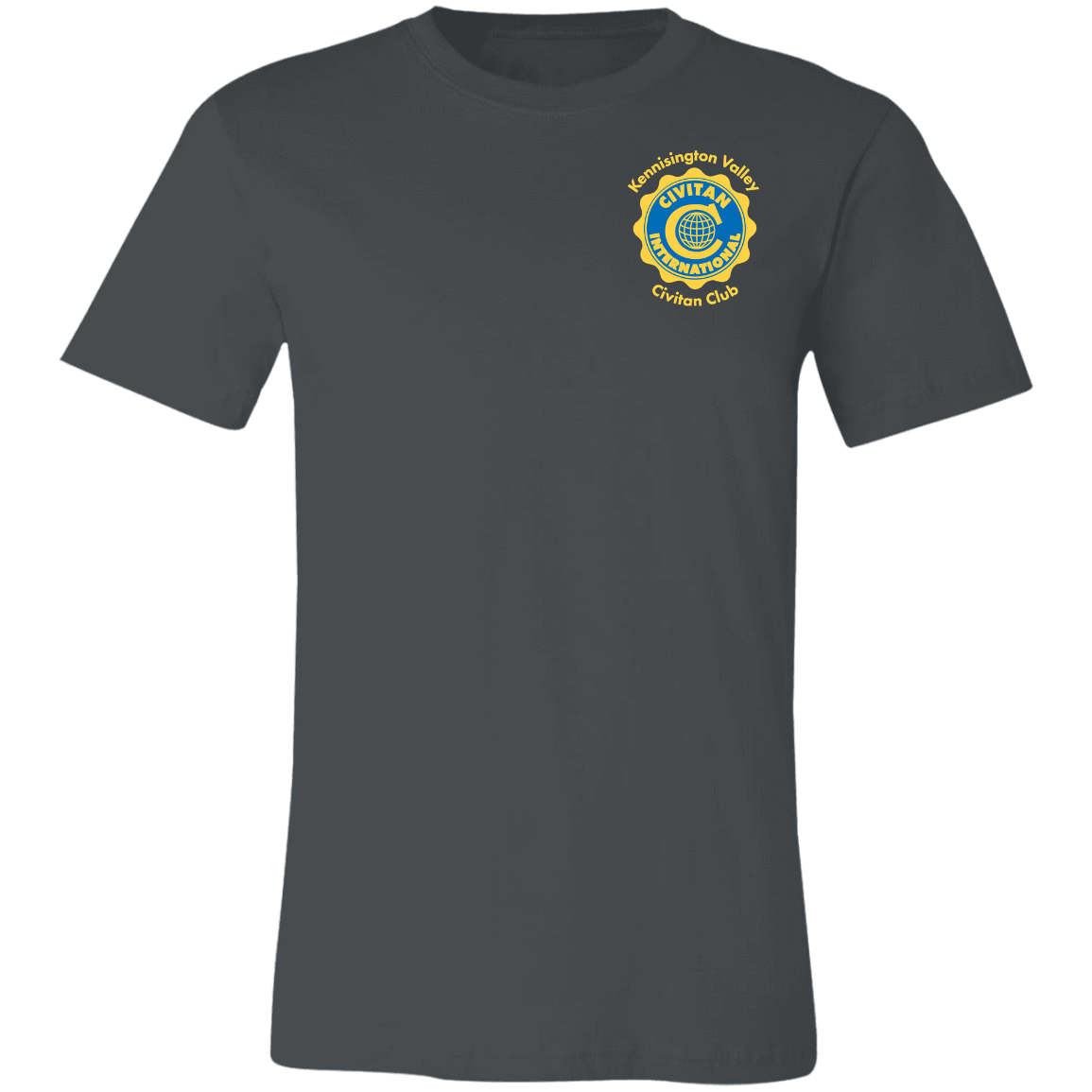 T-Shirts Asphalt / X-Small Civitan Front-Rear Printed BellaCanvas T-Shirt