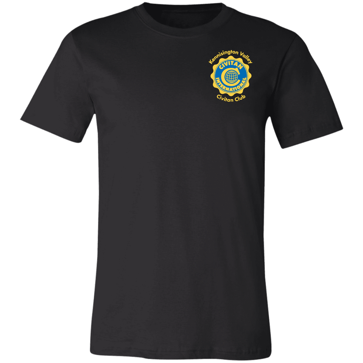 T-Shirts Black / X-Small Civitan Front-Rear Printed BellaCanvas T-Shirt