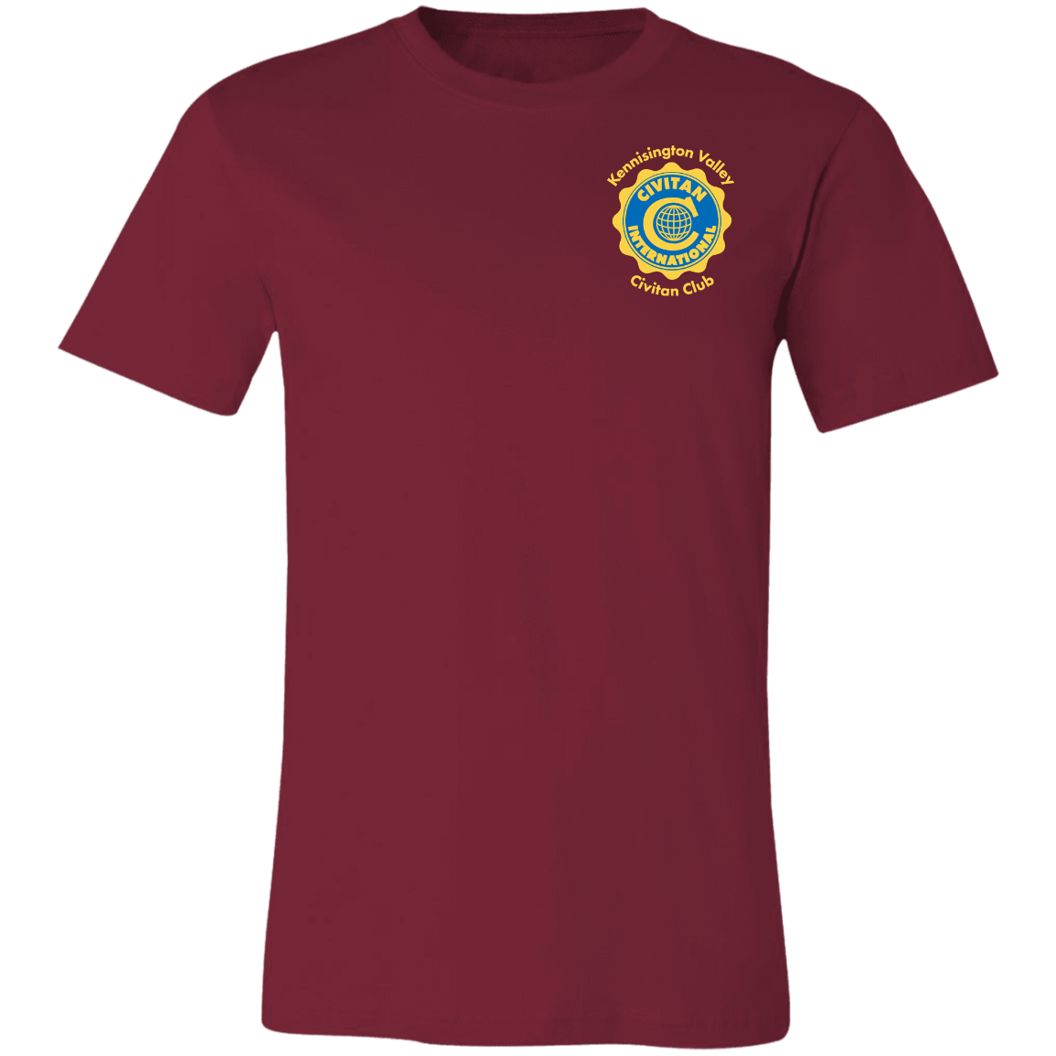 T-Shirts Cardinal / X-Small Civitan Front-Rear Printed BellaCanvas T-Shirt