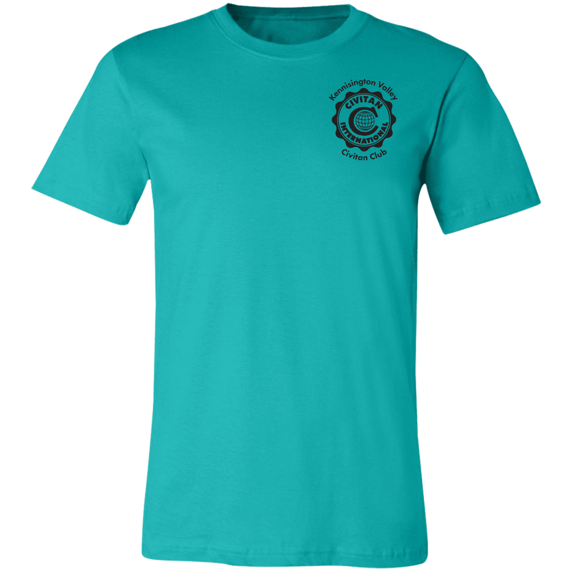 T-Shirts Teal / X-Small Civitan Front-Rear Printed BW BellaCanvas T-Shirt