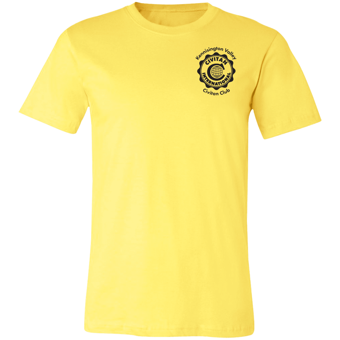 T-Shirts Yellow / X-Small Civitan Front-Rear Printed BW BellaCanvas T-Shirt