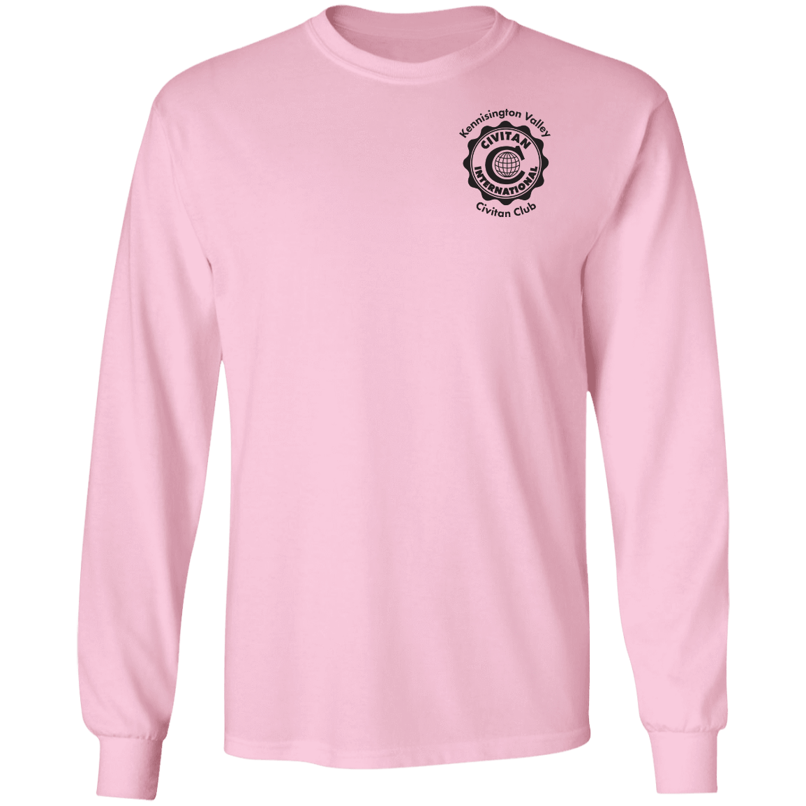 T-Shirts Light Pink / S Civitan Front-Rear Printed BW Gildan LS T-Shirt