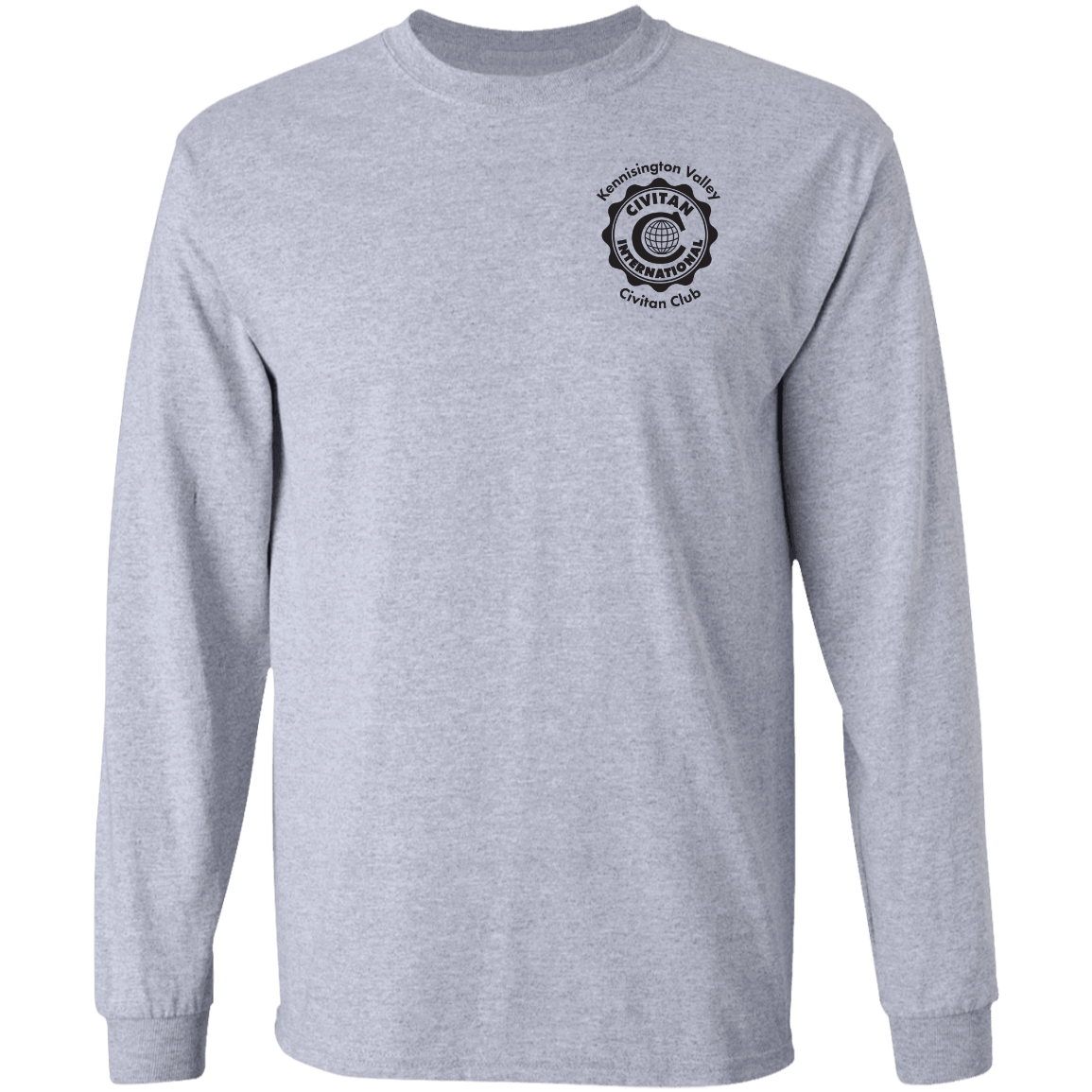 T-Shirts Sport Grey / S Civitan Front-Rear Printed BW Gildan LS T-Shirt