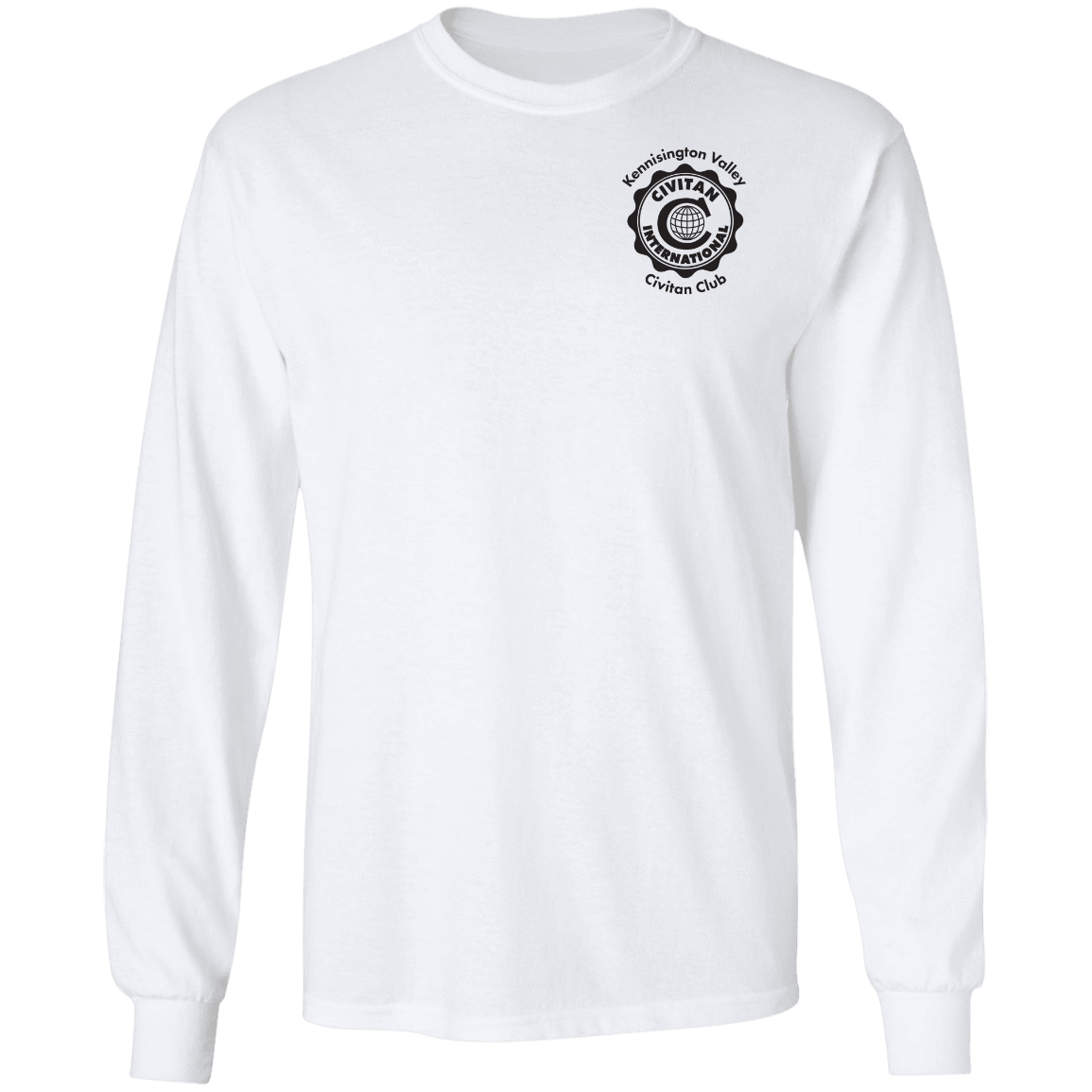 T-Shirts White / S Civitan Front-Rear Printed BW Gildan LS T-Shirt