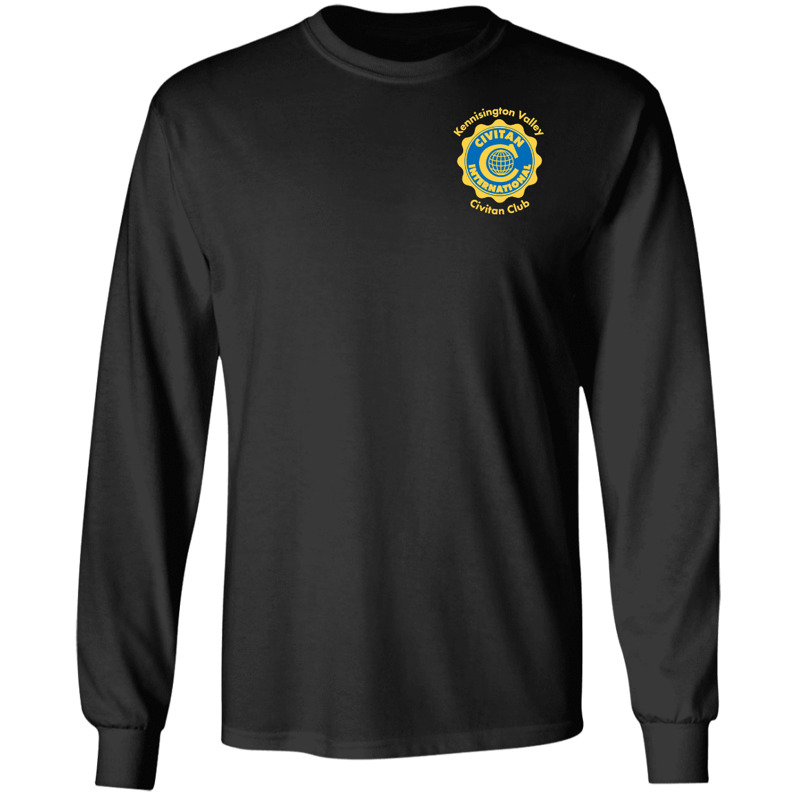 T-Shirts Black / S Civitan Front-Rear Printed Gildan LS T-Shirt