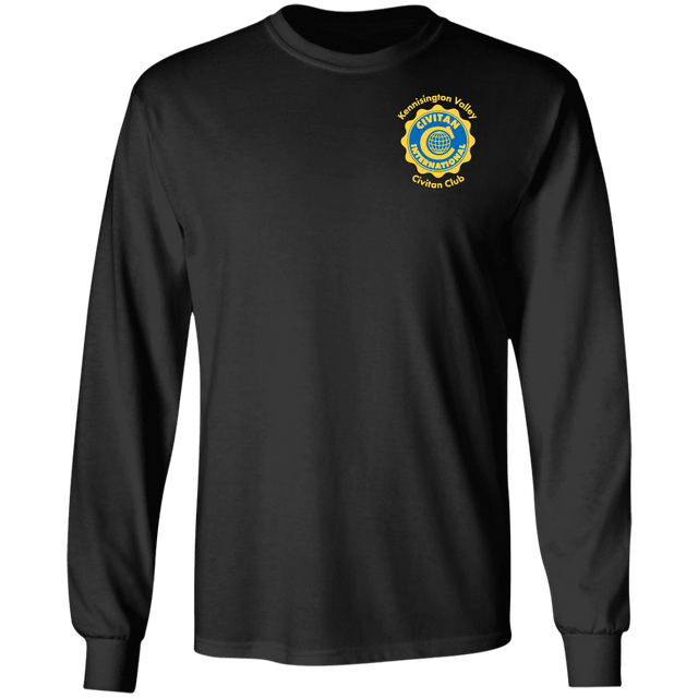 T-Shirts Black / S Civitan Front-Rear Printed Gildan LS T-Shirt