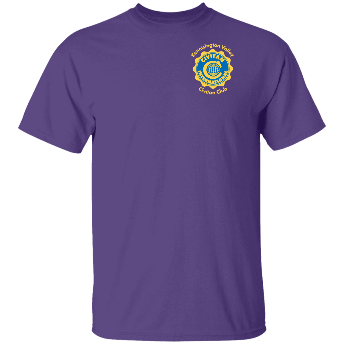 T-Shirts Purple / S Civitan Front-Rear Printed Gildan T-Shirt