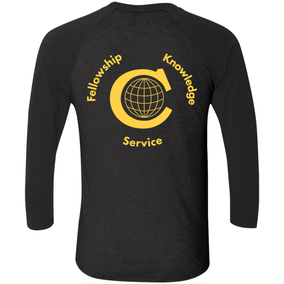 T-Shirts Civitan Front-Rear Printed Next Level Baseball T-Shirt