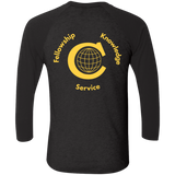 T-Shirts Civitan Front-Rear Printed Next Level Baseball T-Shirt