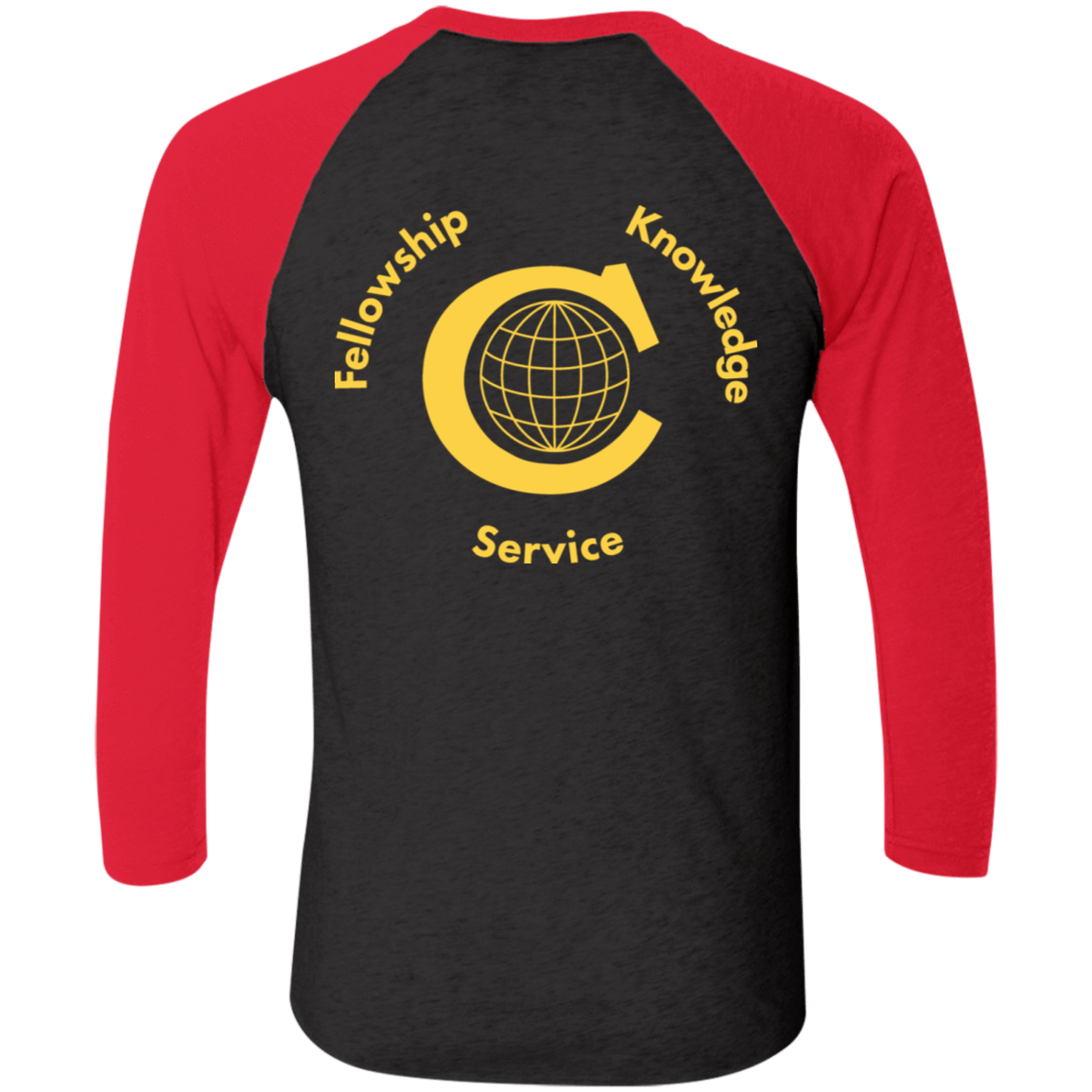 T-Shirts Civitan Front-Rear Printed Next Level Baseball T-Shirt