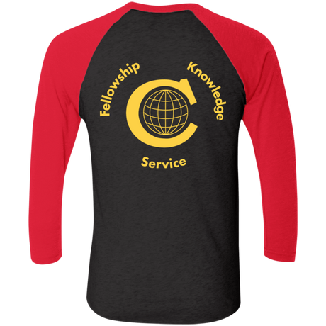T-Shirts Civitan Front-Rear Printed Next Level Baseball T-Shirt