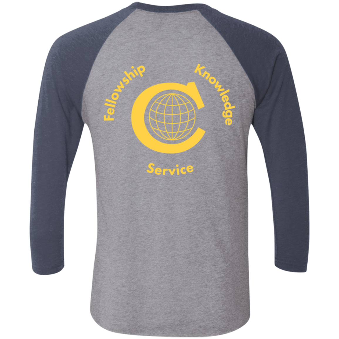 T-Shirts Civitan Front-Rear Printed Next Level Baseball T-Shirt