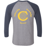 T-Shirts Civitan Front-Rear Printed Next Level Baseball T-Shirt