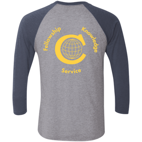 T-Shirts Civitan Front-Rear Printed Next Level Baseball T-Shirt